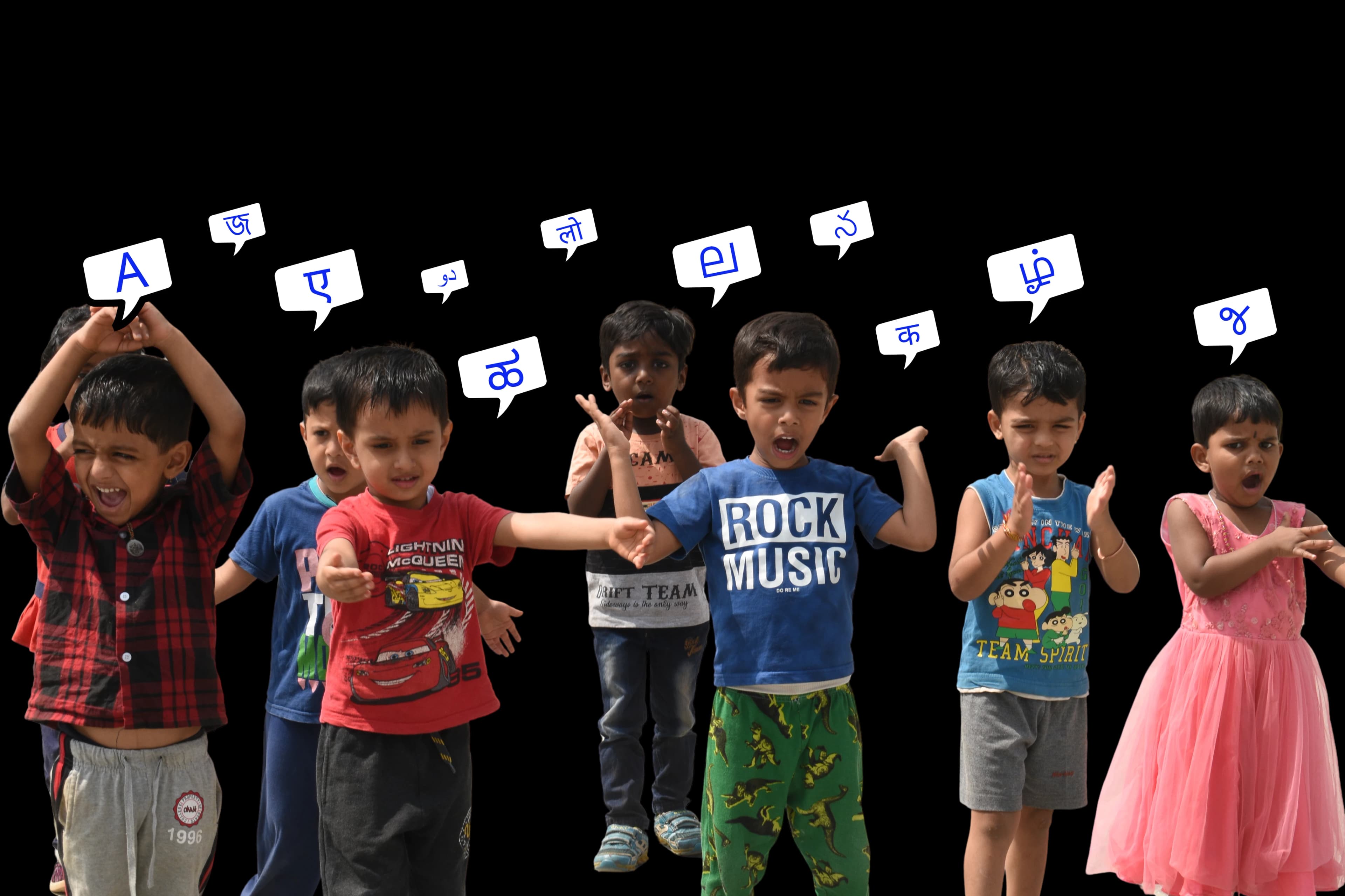 Children expressing through local language
